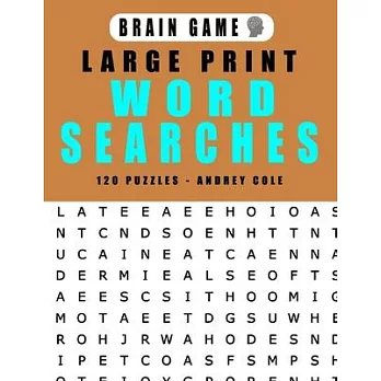 Brain Game Large Print Word Searches 120 Puzzles: 120 Puzzles Word Search Book For Adults