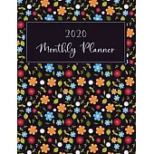 2020 Monthly planner: Weekly and Monthly Calendar Schedule Organizer Jan 1, 2020 to Dec 31, 2020. Cute sweet small floral Cover
