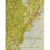 Weekly Planner: Portland, Maine to Laconia, New Hampshire (1949): Vintage Topo Map Cover