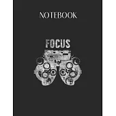 Notebook: Funny Optometrist Phoropter Eye Focus Gift Lovely Composition Notes Notebook for Work Marble Size College Rule Lined f