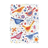 Notes: A Blank Ukulele Tab Music Notebook with Watercolor Birds in a Garden Cover Art
