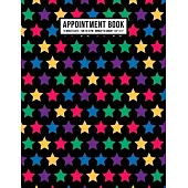 Star Appointment Book: Undated Hourly Appointment Book - Weekly 7AM - 10PM with 15 Minute Intervals - Large 8.5 x 11