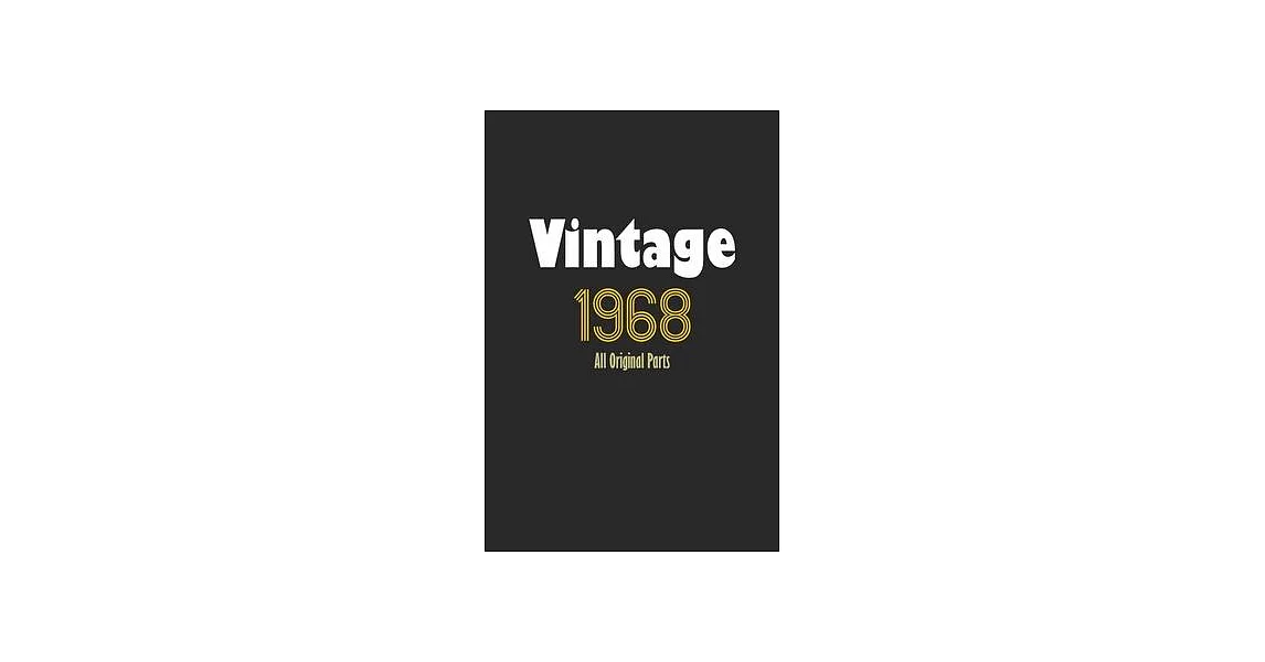 1968 Notebook 博客來-Vintage 1968 Notebook All Original Parts Gift: Lined Retro Notebook ...