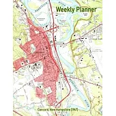 Weekly Planner: Concord, New Hampshire (1967): Vintage Topo Map Cover