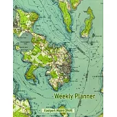 Weekly Planner: Eastport, Maine (1949): Vintage Topo Map Cover
