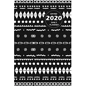 Pattern Lifestyle, Dated 2020 Daily Planner, 365 Days Blank Lined, Write-in Journal (Black)