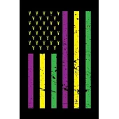 Cray Fish USA Flag: Mardi Gras Notebook - Cool Carnival Shrove Tuesday Journal New Orleans Festival Mini Notepad (6