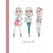 Sketch IT: Learn How to Doodle Art, Draw, Paint, or Create Fashion Design on this Whimsical Fashion Sketch Pad with Blank Paper t
