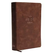 NKJV, Abide Bible, Leathersoft, Brown, Red Letter Edition, Comfort Print: Holy Bible, New King James Version