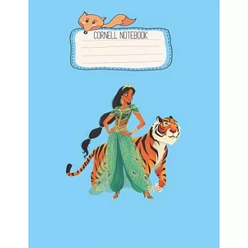 Cornell Notebook: Disney Aladdin Jasmine And Rajah Live Action Pretty Cornell Notes Notebook for Work Marble Size College Rule Lined for