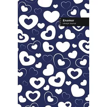 Enamor Lifestyle Journal, Blank Write-in Notebook, Dotted Lines, Wide Ruled, Size (A5) 6 x 9 In (Blue)