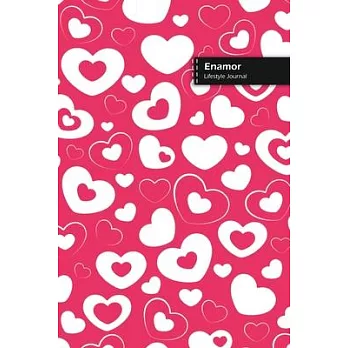 Enamor Lifestyle Journal, Blank Write-in Notebook, Dotted Lines, Wide Ruled, Size (A5) 6 x 9 In (Pink)