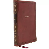 Nkjv, Thinline Reference Bible, Large Print, Leathersoft, Brown, Red Letter Edition, Comfort Print: Holy Bible, New King James Version