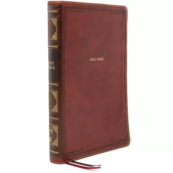 Nkjv, Thinline Reference Bible, Large Print, Leathersoft, Brown, Red Letter Edition, Comfort Print: Holy Bible, New King James Version