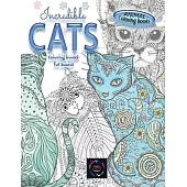 Animal coloring books INCREDIBLE CATS coloring books for adults.: Adult coloring book stress relieving animal designs, intricate designs