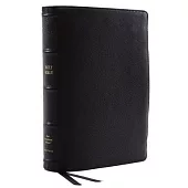 Nkjv, Reference Bible, Wide Margin Large Print, Premium Goatskin Leather, Black, Premier Collection, Red Letter Edition, Comfort Print: Holy Bible, Ne