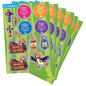 Vacation Bible School (Vbs) 2021 Discovery on Adventure Island Foil Stickers (Pkg of 6): Quest for God’’s Great Light