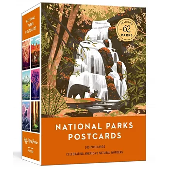 美國國家公園明信片(100張不重複)National Parks Postcards: 100 Illustrations That Celebrate America’s Natural Wonders