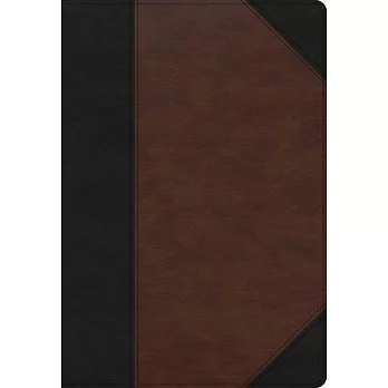 KJV Super Giant Print Reference Bible, Black/Brown Leathertouch, Indexed