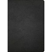 CSB Single-Column Wide-Margin Bible, Holman Handcrafted Collection, Black Premium Goatskin