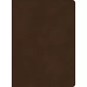 CSB Single-Column Wide-Margin Bible, Brown Leathertouch