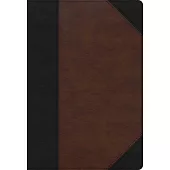CSB Super Giant Print Reference Bible, Black/Brown Leathertouch