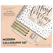Modern Calligraphy Set for Beginners: A Creative Craft Kit for Adults Featuring Hand Lettering 101 Book, Brush Pens, Calligraphy Pens, and More