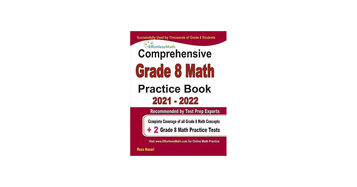 博客來-Comprehensive Grade 8 Math Practice Book: Complete Coverage of all ...