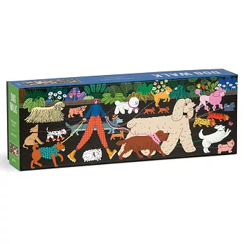 帶狗狗散步全景長版拼圖1000片Dog Walk 1000 Piece Panoramic Jigsaw Puzzle