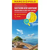 French Atlantic Coast Marco Polo Map: Dordogne, Aquitaine, Gascogne