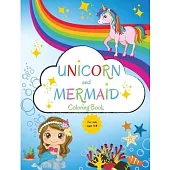 Unicorn and Mermaid Coloring Book for Kids: For Kids ages 4-8 - Coloring Book for Kids 4-8 - Easy Level for Fun and Educational Purpose - Preschool an