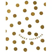 Gold dots design - Happy Notebook
