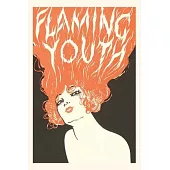 Vintage Journal ’’Flaming Youth, ’’ Woman with Red Hair Poster