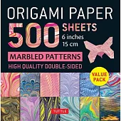 Origami Paper 500 Sheets Marbled Patterns 6 (15 CM): Tuttle Origami Paper: High-Quality Double-Sided Origami Sheets Printed with 12 Different Designs