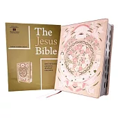 The Jesus Bible Artist Edition, Esv, Leathersoft, Peach Floral, Thumb Indexed