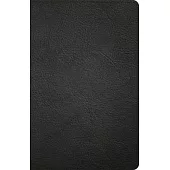 CSB Thinline Reference Bible, Black Genuine Leather, Indexed