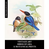 Vintage Art: Birds of Asia: 35 Botanical Prints: Ephemera for Framing, Collage, Decoupage, and Junk Journals