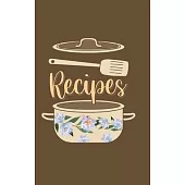 Recipes Food Journal Hardcover