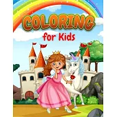 Princess Coloring Book: Beautiful Princess Coloring book for kids age 4-8
