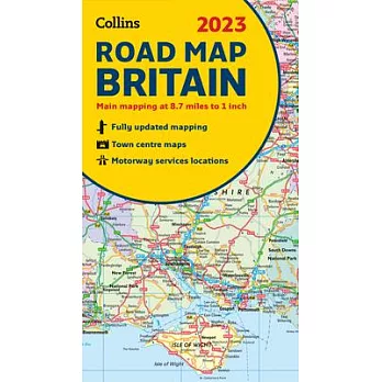 Collins Road Atlas - 2023 GB Map of Britain: Folded Road Map