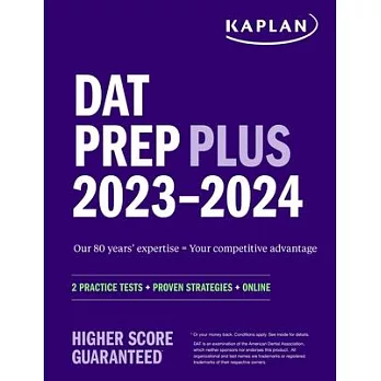 DAT Prep Plus 2023-2024: 2 Practice Tests + Proven Strategies + Online