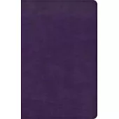 CSB Large Print Personal Size Reference Bible, Purple Leathertouch