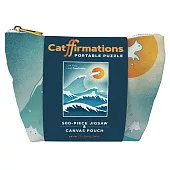 貓風景系列插畫《神奈川沖浪裏》：可攜帶拼圖（附同款帆布收納包）Catffirmations Portable Puzzle