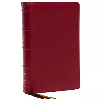 Kjv, Personal Size Large Print Single-Column Reference Bible, Premium Goatskin Leather, Red, Premier Collection, Red Letter, Thumb Indexed, Comfort Pr