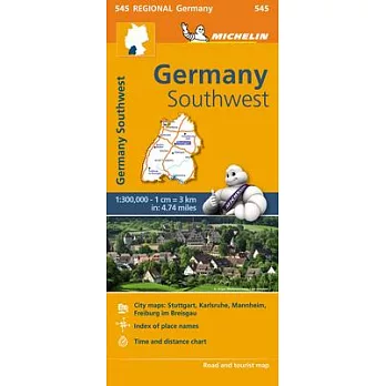 Michelin Germany Southwest Map 545