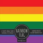 Rainbow Flag Scrapbook Paper Pad: Pride LGBT Art 8x8 Decorative Paper Design Scrapbooking Kit for Cardmaking, DIY Crafts, Creative Projects