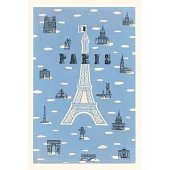 Vintage Journal Eiffel Tower and Various Paris Motifs