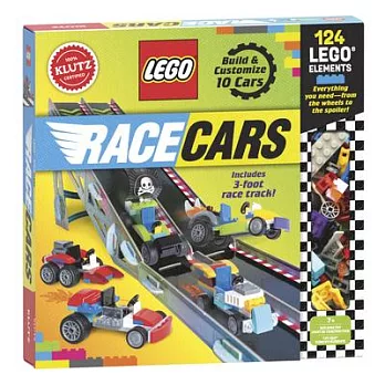樂高10款賽車＋雙軌道創意組（附124塊積木與說明書）Lego Race Cars STEM Activity Kit