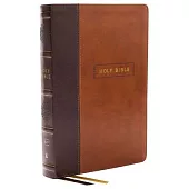 KJV Holy Bible, Center-Column Reference Bible, Leathersoft, Brown, 72,000+ Cross References, Red Letter, Thumb Indexed, Comfort Print: King James Vers