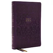 KJV Holy Bible, Center-Column Reference Bible, Leathersoft, Purple, 72,000+ Cross References, Red Letter, Thumb Indexed, Comfort Print: King James Ver